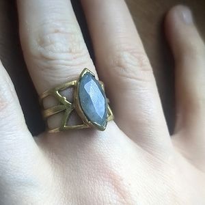Brass stone ring